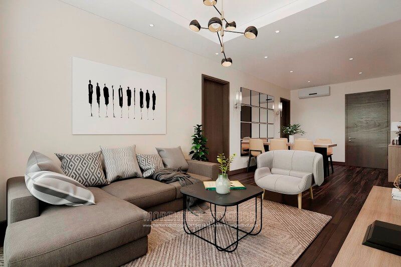 Ghế sofa hiện đại có thiết kế đơn giản nhưng cảm giác vững chãi, được làm từ khung gỗ tự nhiên nhập khẩu được xử lí kỹ lưỡng cung cấp độ bền cao.